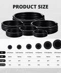 Assorted Silicone Vacuum Hose Kit 5 Ft 130 PSI Max Black With Inner Diameters 3mm 4mm 5mm 6mm 8mm 10mm FDA Compliant Food Grade