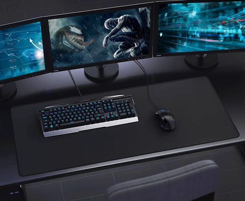 Ultra Large Extended Gaming Mouse Pad With Stitched Edges And Non Slip Natural Rubber Base For Esports Pros And Everyday Desk Setup