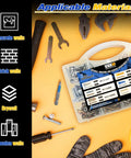 Heavy Duty Drywall Anchors Kit With Drill Bit Six Size Screw Assortment For Hanging Pictures Shelves And Mirrors Self Tapping Wall Anchors For Strong Holds 400 Piece Assortment in open plastic case with tools and materials for different applications