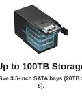 Heavy Duty 5 Bay Usb C Storage Dock Serving Up Lightning Fast 10Gbps Transfers For 3.5 Inch Drives with five 3.5-inch SATA bays.