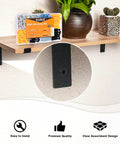 Knockout Drywall Anchors And Screws Assortment Kit Hella Tough Wall Plug Hardware showing black screw and shelf bracket installation.
