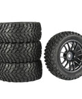 Beefed Up 4 Pack 1.9 Inch 75mm RC Tire Wheel Hex Rim Hub Set For One Tenth Scale Off Road RC Cars And Crawlers Upgrade Part