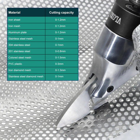 All Purpose Metal Shear Drill Attachment That Slays Sheet Metal Cutting Tasks upgrades cordless drill to cut aluminum and stainless steel.