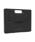 Front view of black case for Krome Universal Gun Cleaning Kit 35 Piece Set For Rifles Shotguns And Pistols With Brass Rods Cotton Swabs Brushes