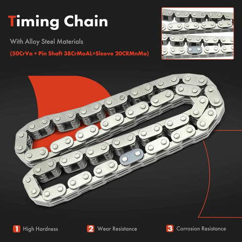 3 Piece Timing Chain Kit With Sprocket For Ford Ranger 1999 To 2008 Taurus 1999 To 2006 2007 Windstar 1999 To 2000 Mazda Timing Chain