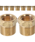 9 Piece Brass Hydraulic Fitting Kit 1 4 Inch Male Npt Threads To 1 8 Inch Female Hex Adapters Fits Tightly In Confined Areas For Plumbing Water Systems Totally Leak Proof Kickass Installation Anytime You Gotta Have It Fast brass hex adapters