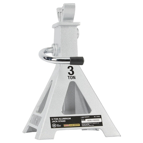 Beefy Aluminum Jack Stands Pair For Heavy Duty Lifts, 12,000 Pound Total Capacity, Lift Range 11.4 To 16.1 Inches, Self Locking Ratchet Handle