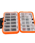 RC Screw Kit 537 Pieces Stainless Steel With Double Sided Storage Box Universal Spare Parts All In One For One Eighth One Tenth One Twelfth One Sixteenth RC Cars And Trucks Durable Rustproof Hardware Set For Quick Repairs open orange organizer