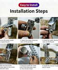Installation steps for Universal pull down kitchen faucet with flexible hose 2 mode water supply/stop button ideal for bathing cleaning and grooming pets Rubinetto Cucina.