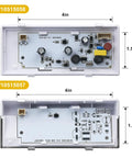 Must Have Three Pack Refrigerator LED Light Set With Tapered Lens And Bezel For Whirlpool Kenmore Maytag And KitchenAid W10515058 W10515057 dimensions