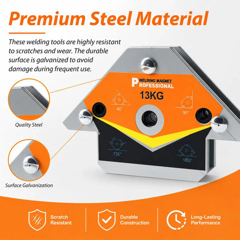 Powerful Welding Magnets Set 2 Pieces For 45 90 135 Degree Angles Heavy Duty Magnetic Positioning Tools with premium galvanized steel.