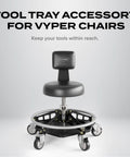 Under Seat Tool Tray Organizer For EZ Lift Chairs Heavy Duty Steel Construction With Rubber Mat Keeps Tools Handy And Within Arms Reach Boosts Garage And Workshop Efficiency.