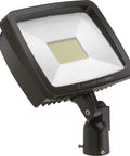 Pro Gear Outdoor LED Floodlight With Slipfitter Mount In Bronze, hardwired, 41000 lumens, ideal for yard lighting.