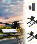 All In One Bike Computer Mount With GoPro Adapter For Edge Series And Other GPS Units, black handlebar mount in use with phone