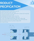 Technical diagram of Universal Fit 4.0 Inch Bore By 1.75 Inch Rod Hydraulic Log Splitter Cylinder Rebuild Seal Kit