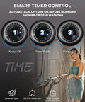 Smart timer control for Instant Hot Water Recirculating Pump Kit For Tank Water Heaters With 304 Stainless Bypass Valve And 20 Inch PEX Supply Lines No Return Line Required Easy Plug And Play Install.
