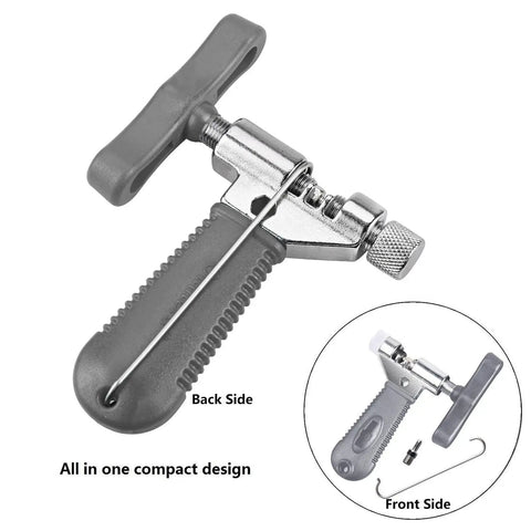 Pro Bike Chain Repair Kit With 2in1 Master Link Pliers And Chain Breaker Splitter For 6 To 10 Speed Chains tool set gray