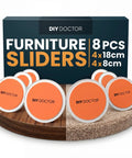 8 Piece Heavy Furniture Sliders Set With Large And Small Pads For Moving Couches Sofas Beds And Appliances