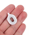 Euphonium Valve Guide Replacement Parts 3 Pack Plastic Valve Gasket For Easy Install Boosts Your Sound Quality Versatile Music Instrument Repair Gear For Musicians And Pros, white plastic piece in hand