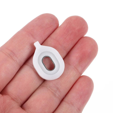 Euphonium Valve Guide Replacement Parts 3 Pack Plastic Valve Gasket For Easy Install Boosts Your Sound Quality Versatile Music Instrument Repair Gear For Musicians And Pros, white plastic piece in hand