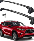 Heavy Duty Roof Rack Crossbars For Toyota Highlander 2020 2026 XLE XSE Limited Platinum Hybrid Not For L Or LE Models Anti Theft Lock 260 Lb Capacity Quick Install Die Cast Aluminum Base Fits Snowboards Skis Luggage