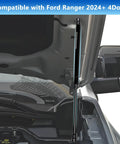 Ford Ranger Hood Struts Kit 2024 2025 2026 No Drill Hydraulic Lift Supports installed on engine bay