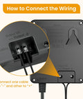 How to connect wiring for Low Voltage Landscape Lighting Kit With 100W Transformer, showing wire terminals and input setup.