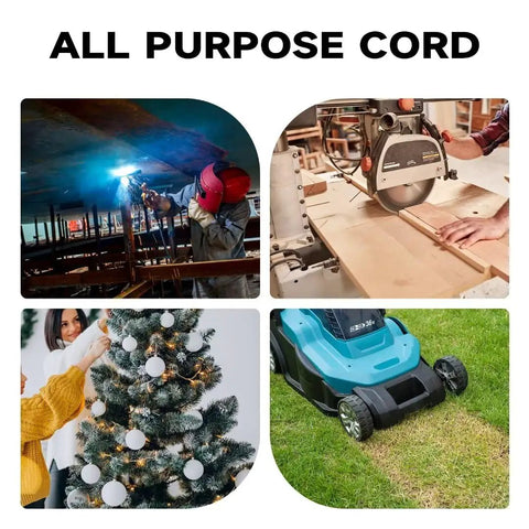 Heavy Duty Outdoor Extension Cord With Lighted End For Easy Finding 25 Ft Long 12 Gauge SJTW Waterproof Power Cord in various uses