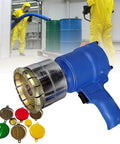 Heavy Duty Pneumatic Barrel Crimpie Sealer For 55 Gallon 200L Oil Drums with adjustable pliers and sealing caps.