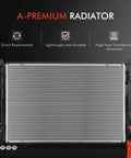 Straight Up Heavy Duty Engine Coolant Radiator Assembly Direct Fit For Kia Ev6 Battery Electric Car 2022 Through 2024 front view with mounting points.