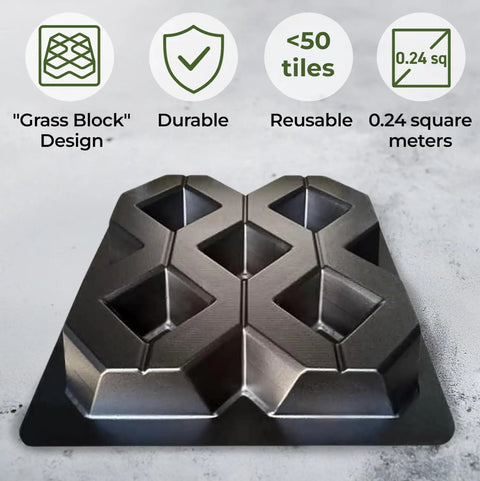 Concrete Grass Paver Molds ABS 2mm Patio Bricks For DIY Garden Pathways And Walkways Reusable Breeze Block Paving Kit