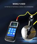 Portable Brinell Hardness Tester NDT230 with Color Screen and 7 Easy-To-Swap Impact Modules shown with testing probe and base