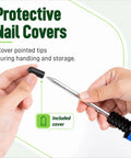 Protective nail cover and steel nail of Six Piece Soccer Agility Poles Set For Training, 5 Ft Adjustable Speed And Agility Poles