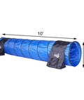 10 Foot Dog Agility Tunnel With Two Sandbags One At Each End For Backyard Training Durable Outdoor Agility Gear