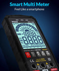 Smart Auto Ranging Digital Multimeter TRMS 6000 Counts Handy Electrical Tester close-up of backlit screen and controls