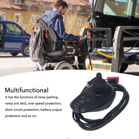 All Aluminum Electric Wheelchair Joystick Controller 18V To 30V Brushed Motor Separate Type with user in mobility setting