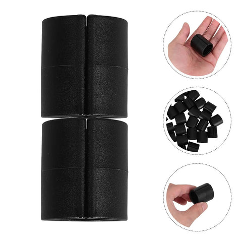 U Shaped Chair Leg Floor Protectors Anti Slip No Scratch Glides displayed in set of 32 with close-ups of individual pieces and hand-held view.