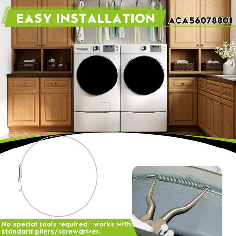 Washer Gasket Clamp Assembly With Spare Tension Spring Quick And Easy Repair Kit To Stop Leaks And Vibration in laundry room