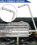 Universal Exhaust Hanger Rod Set 4 Pieces 10 Inch Long 304 Stainless Steel Muffler Hangers with double ribbed design