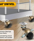 2 Inch Ball Caster Wheels Set Of 8 Heavy Duty 1200Lbs 360 Degree Swivel Top Plate Casters in brass antique finish for furniture