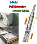 Heavy Duty Soft Close Drawer Slides 14 Inch Side Mount Telesrails For Kitchen Cabinets And Furniture 2 Pack Smooth Silent Glide Durable Drawer Runners