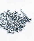 200 Pcs 9 Mm Tungsten Carbide Anti Slip Tire Spikes Reusable Screw Mount Bike Boot Shoe Crampon on white background.