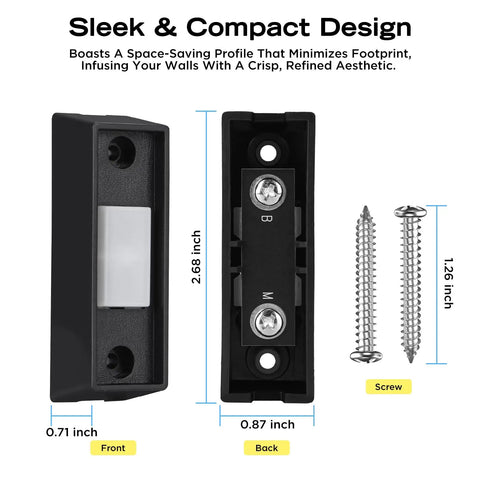 Front and back view of Replacement Wall Mount Garage Door Button With LED Light For 1995 To Current 29599S Wired Series II with screws.