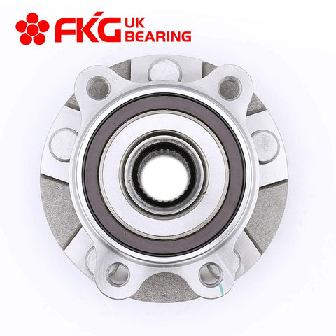 Front Wheel Bearing Hub Assembly Compatible With 2012-2016 Prius V, 2008-2015 Scion xB, 5-lug pattern, top view.