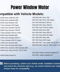 Power Window Lift Motor Direct Replacement Front Or Rear Right Passenger Side Fits Chevy Tahoe Avalanche Silverado GMC Yukon Sierra