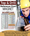 Dead Nuts Accurate Magnetic Tap And Drill Metric Conversion Chart 8.5 X 11 Inches, color-coded reference guide for quick metric conversions.