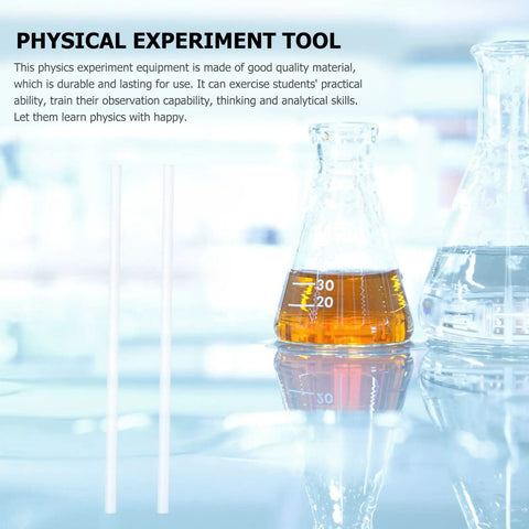 Two Pack Glass Sticks For Electrostatics Experiments Teaching Kit with beakers in physics lab setting