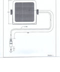 Technical drawing of external speaker for mobile transceivers ham radio CB radio with swivel bracket, 8 ohm, 5W output, 1.8m cable.