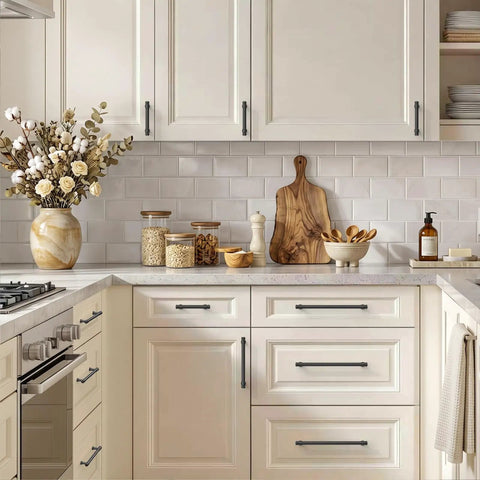 10 Pack 5 Inch Matte Black Cabinet Pulls Featuring Ultra Chic Rust Resistant Zinc Alloy Build For A Certified Top Shelf Kitchen Reno Upgrade That Drops Major Style On Every Drawer And Cupboard Space.