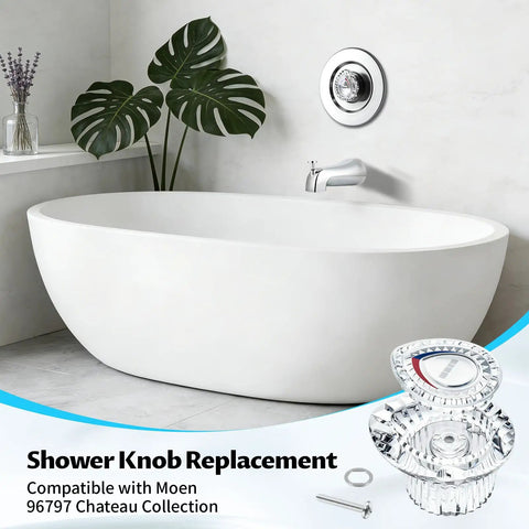 Bathroom with tub showing Two Pack Shower Handle Replacement Kit For Chateau Single Handle Tub And Shower Faucets Compatible With 1225 Cartridge Includes Screws Easy Diy Repair For Worn Out Shower Handles.